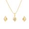 24kt Gold Plated Elegant Style Pendant and Matching Earring with Austrian Crystals