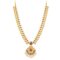 Gold Plated Floral Peacock Long Haram Necklace Set - Image 4