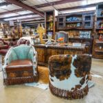 Custom Swivel Barrel Croc/Tri color cowhide leather chairs