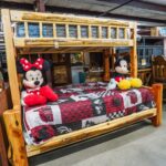 Twin XL over Queen Cedar log bunk beds