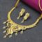 Lavish 24 Carat Gold Plated Floral Choker Necklace Set - Image 2